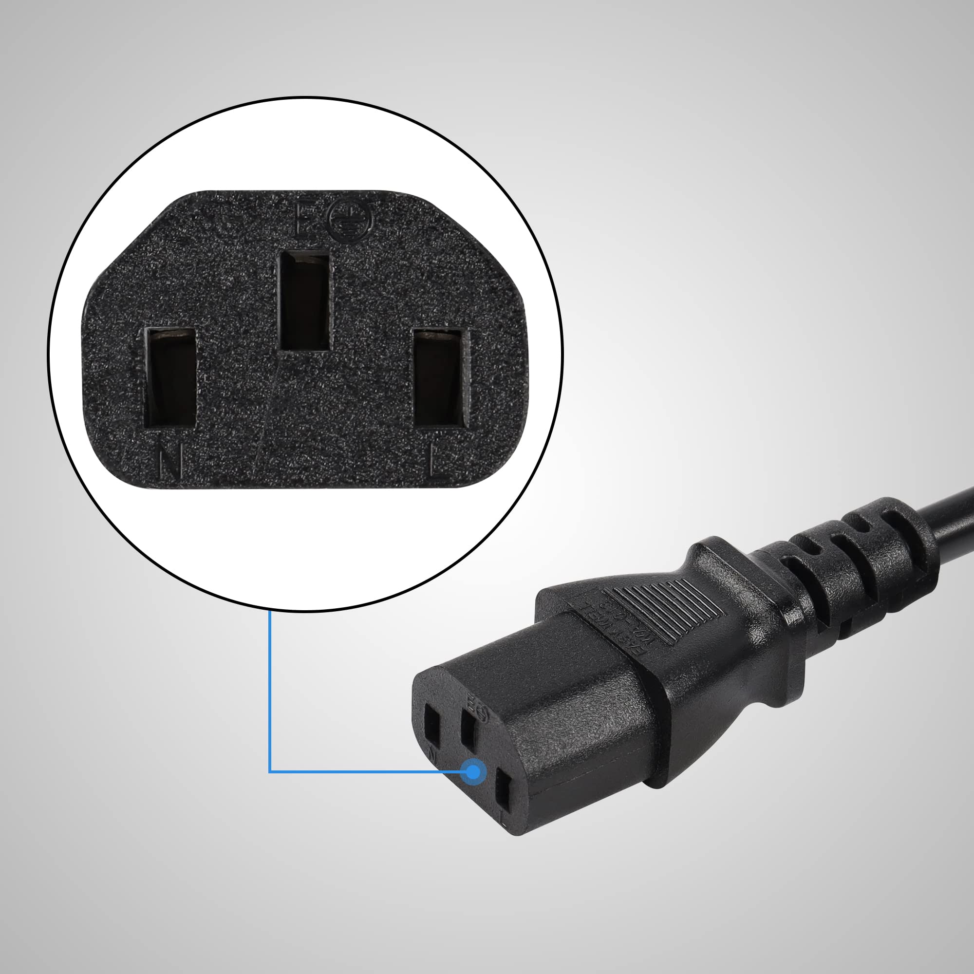 Amazon.com: CERRXIAN 0.5m C13 to C13 Power Cable,18AWG 10A 250V